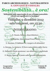 Viddalba: 9 dicembre si parla di Sostenibilità concreta in Sardegna 