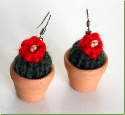 orecchini cactus con vaso