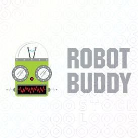 Utilizzo di simpatici robot per il concept di un logo