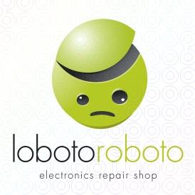 Utilizzo di simpatici robot per il concept di un logo