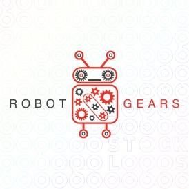 Utilizzo di simpatici robot per il concept di un logo