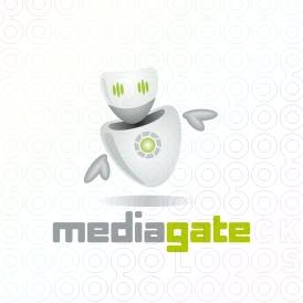 Utilizzo di simpatici robot per il concept di un logo