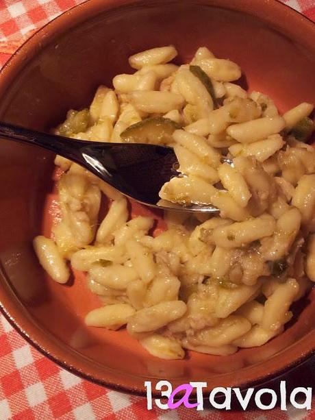 Cavatelli con tonno e zucchine