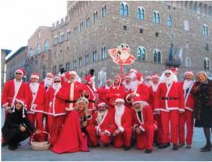 Firenze: la carica della Compagnia di Babbo Natale, per un Natale solidale 
