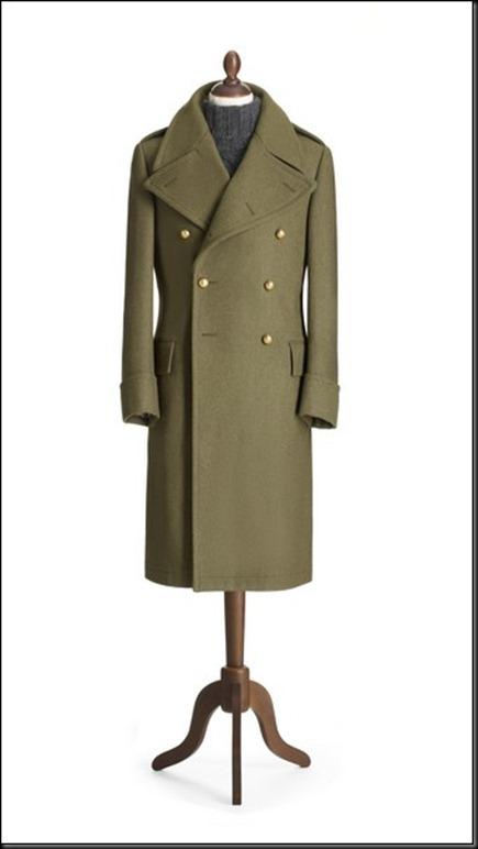 Crombie - Military Green Greatcoat - Mannequin