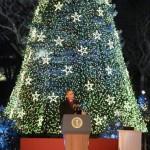 Obama accende l’albero di Natale