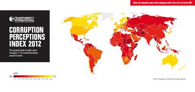CORRUPTION PERCEPTION INDEX 2012: EUROPA SUD ORIENTALE ANCORA INSUFFICIENTE