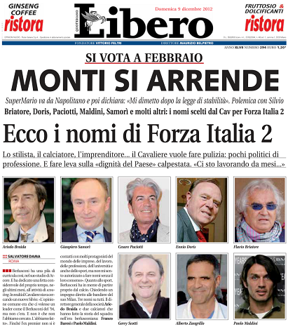 Briatore, Maldini, Doris: in arrivo la nuova ‘Forza Italia’