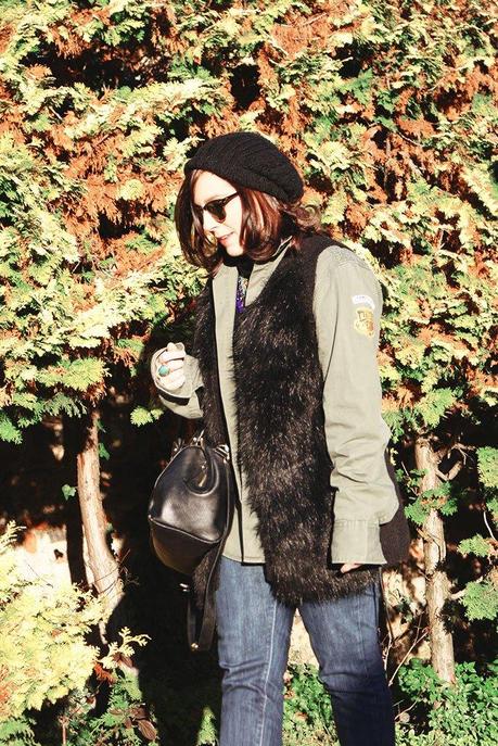 Look of the day: Military & Fur