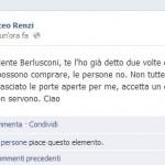 Matteo Renzi: “Caro Berlusconi, le cose si possono comprare, le persone no”