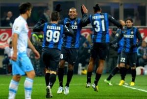 L'Inter batte il Napoli ed è 2°, la Juve vince a Palermo