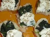 Tartine caprino spinaci