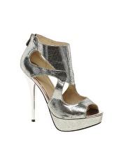 ASOS sandalo argento stiletto