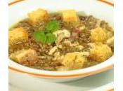 Ricetta primi: zuppa lenticchie pollo menta