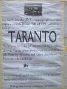 TARANTO LOCANDINA FINERALE