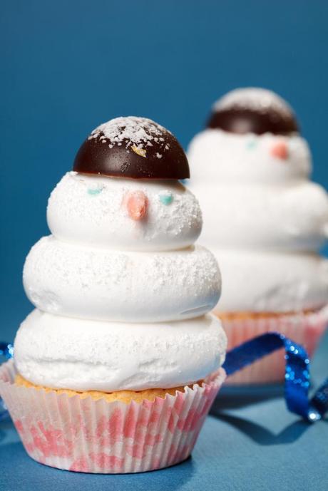 cupcake pupazzo di neve