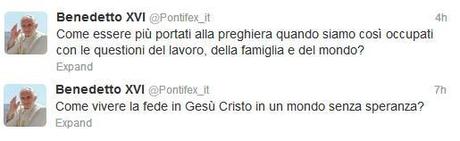 Papa Benedetto su Twitter in crisi con la fede? come cinguetta lui nessuno mai