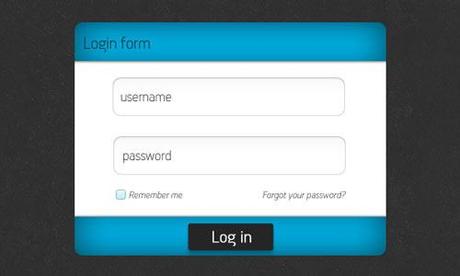 login form psd 
