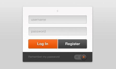 login form psd 