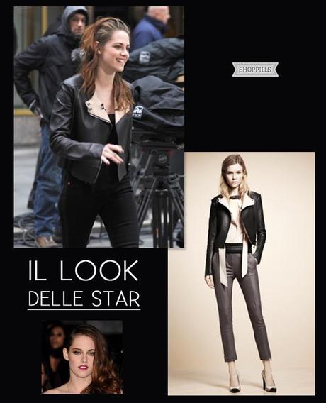 Kristen Stewart look giacca in pelle belstaff