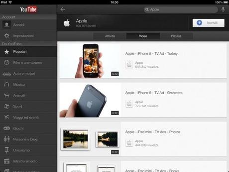 Anche l’applicazioen di YouTube si rifà il trucco