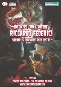Sabato 15 Dicembre la fumetteria Comic Boulevard ospita Riccardo Federici
