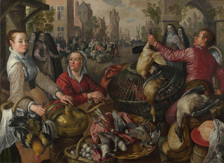 Joachim Beuckelaer: il mercato, la cucina nel 500, la terra, l'aria, l'acqua e il fuoco