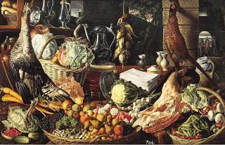 Joachim Beuckelaer: il mercato, la cucina nel 500, la terra, l'aria, l'acqua e il fuoco