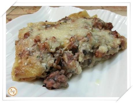 lasagne con radicchio tardivo e salsiccia