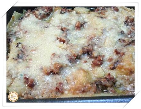 lasagne con radicchio tardivo e salsiccia