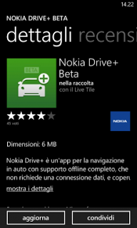 Nokia Drive+ Beta si aggiorna per i device WP8