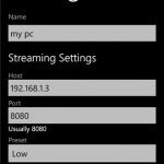 VLC Mirror streaming video su Nokia Lumia Windows Phone 7.5, 7.8 e WP8