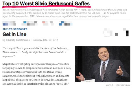 Le dieci milgiori gaffe di Silvio: le elenca il Times