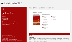 Adobe Reader disponibile in Windows Store