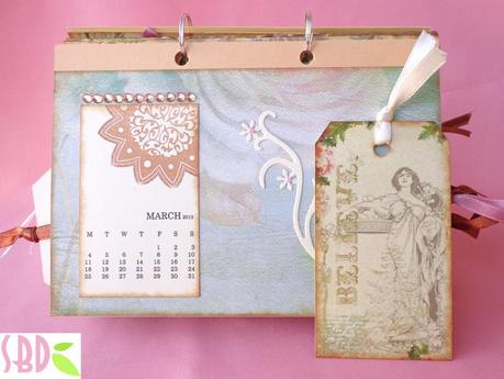 Calendario da tavolo shabby 2013 - 2013 shabby desktop calendar