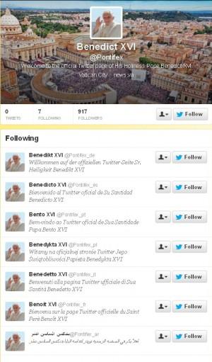 Anche il Papa si lascia tentare dai social network creando un profilo su Twitter