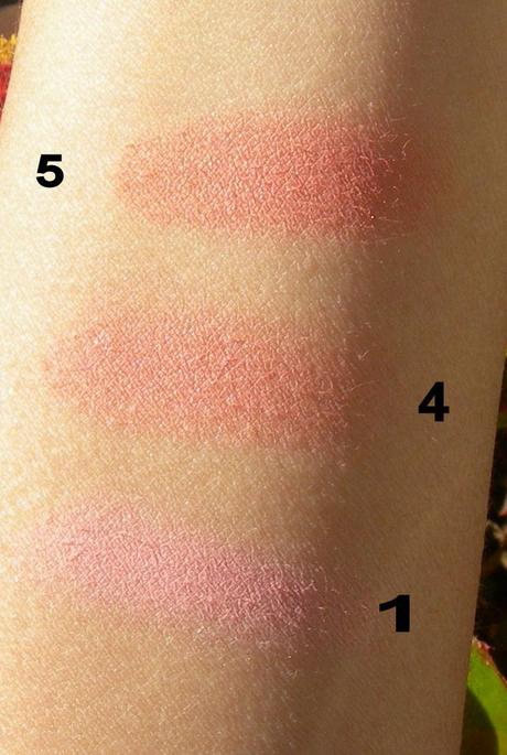 Review e Swatches: MUA Blush Shade 1, 4, 5