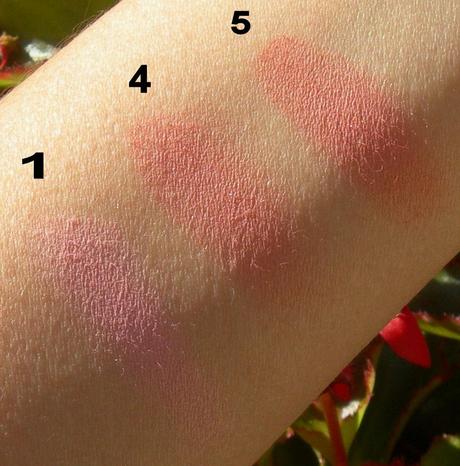 Review e Swatches: MUA Blush Shade 1, 4, 5