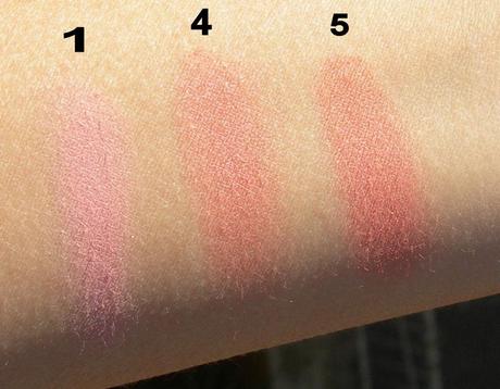 Review e Swatches: MUA Blush Shade 1, 4, 5