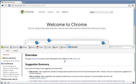 PageSpeed Insight per Chrome velocizza il vostro sito web