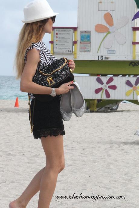 Una ragazza da spiaggia a Miami, South beach