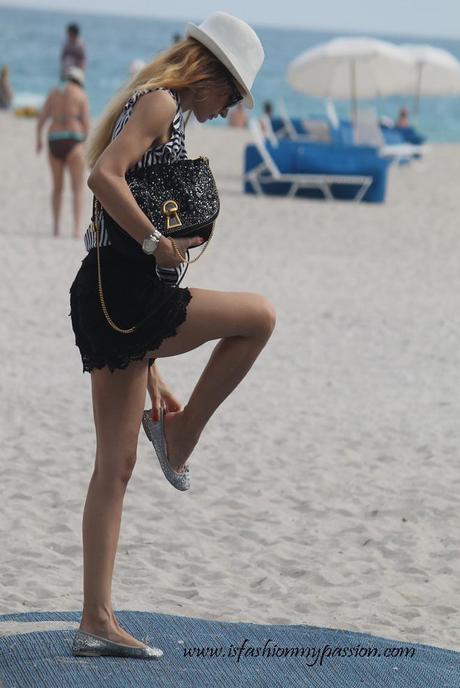 Una ragazza da spiaggia a Miami, South beach