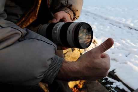 Salmon Arm, BC - Steps to remove a stuck lens filter: #6. Again, blow off glass/metal bits, and replace with new filter.