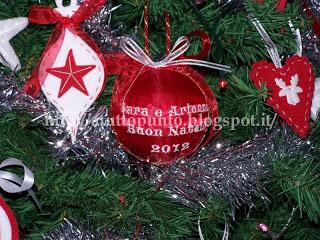 Palla di Natale e cornici in feltro personalizzate