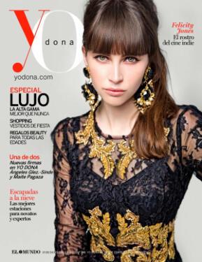 Felicity Jones in Dolce & Gabbana su Yo Dona magazine