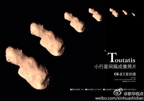 Chang’e 2 puntuale all’appuntamento con Toutatis