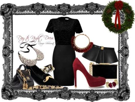 My styling creations: Day to night Christmas dress.
