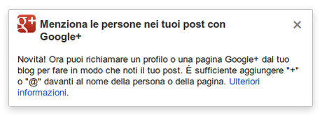 Menziona le persone nei tuoi post con Google+