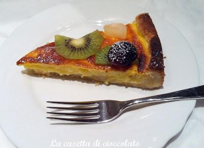 Crostata alla crema cotta e cuore di ananas