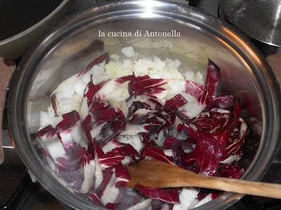 risotto al radicchio gorgonzola e noci